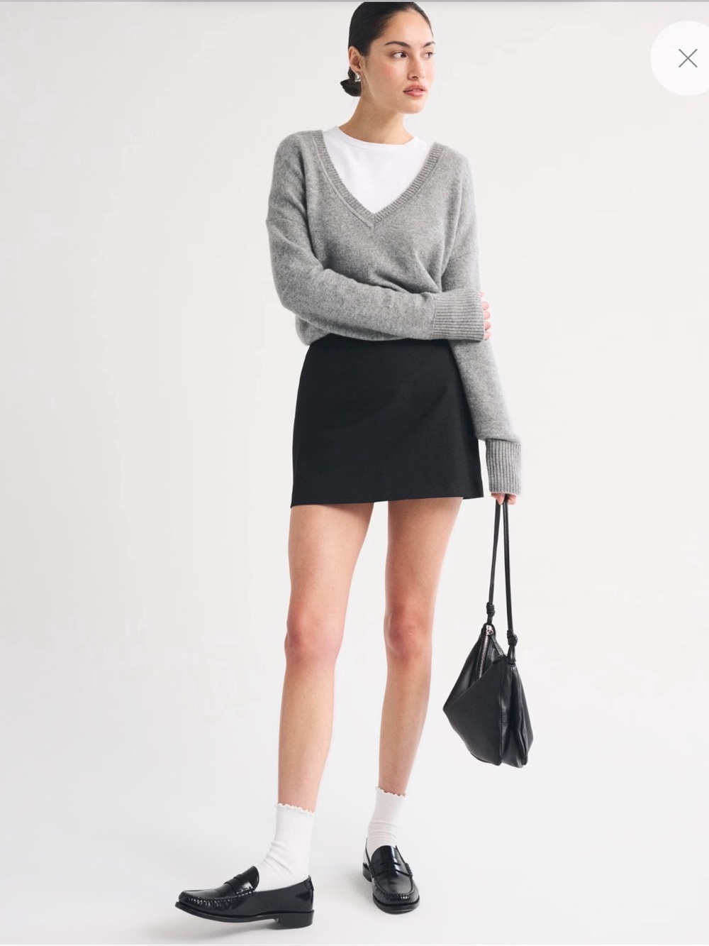 Abercrombie Black Mini Skort - The A&F Scarlett Forme Mini Skort
